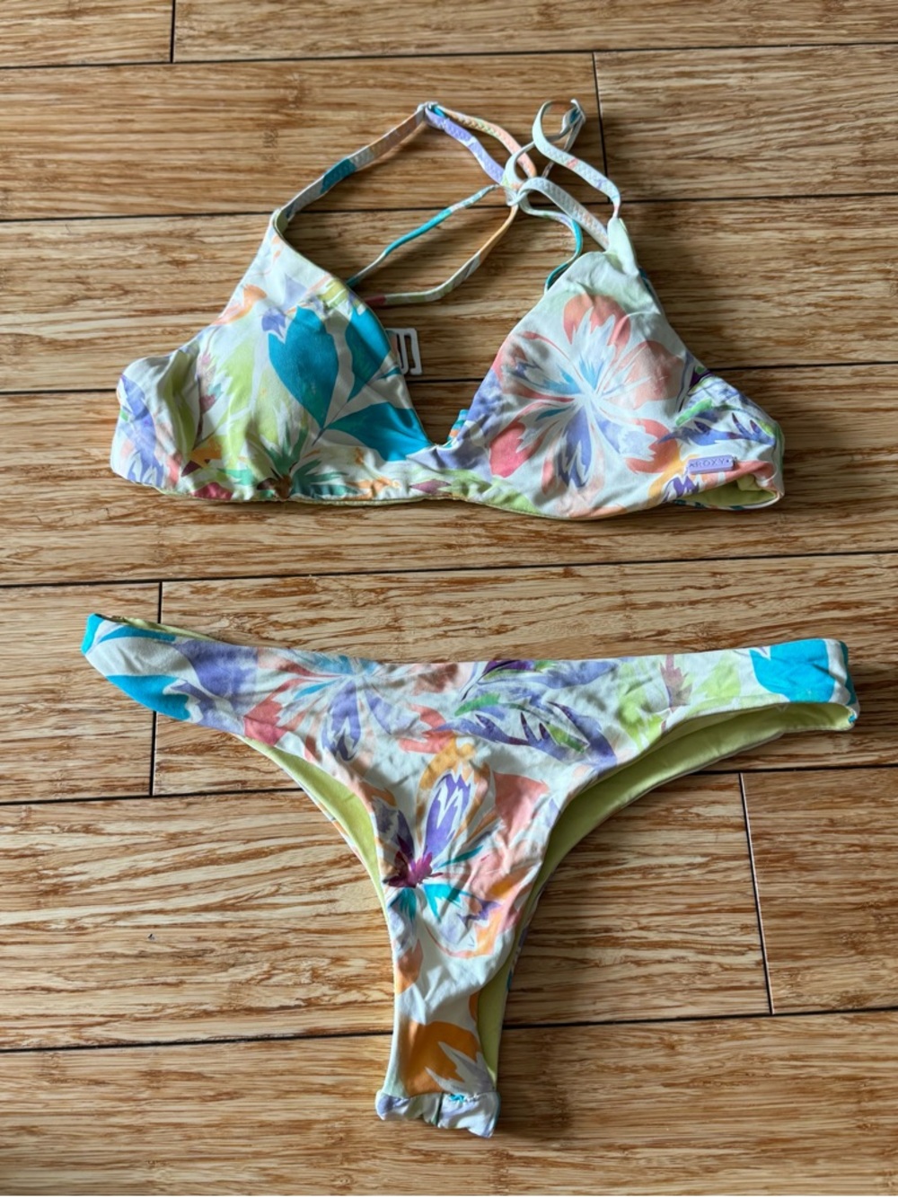Roxy Floral Pastel Bikini Set